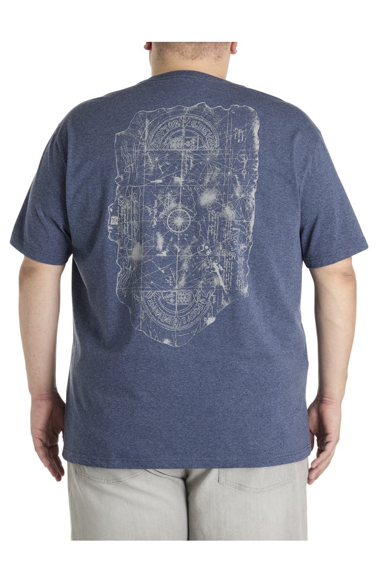 True Nation by DXL Big & Tall Goonies Skeleton Graphic Tee, Alternate, color, Navy Heather