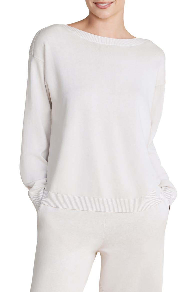 Sunbleached Boat Neck Top, Main, color, SAND DUNE