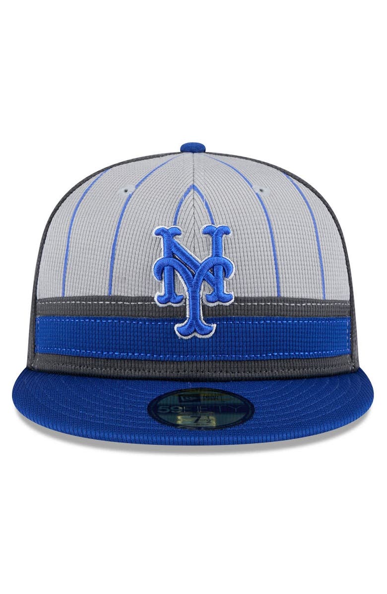 New Era Men's New Era  Gray/Royal New York Mets 2025 Batting Practice 59FIFTY Fitted Hat, Alternate, color, 