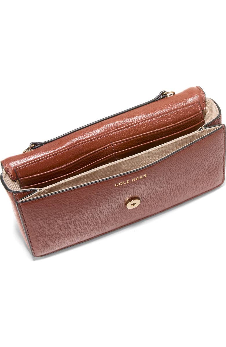 Cole Haan Daniella Canvas & Leather Wallet on a Chain, Alternate, color, Natural Canvas / Dark