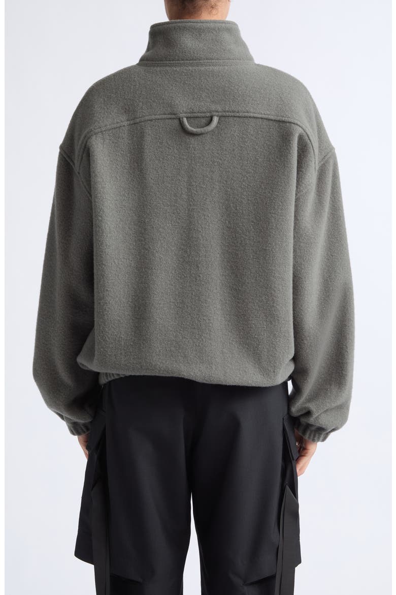 Wool Fleece Half Zip Sweatshirt, Alternate, color, ZINC FLEECE