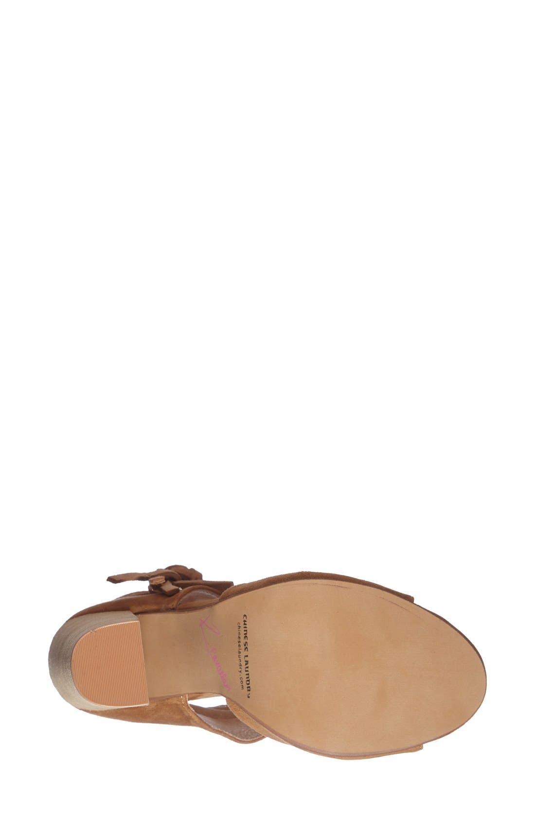 'Leigh 2' Ankle Cuff Sandal, Alternate, color, DARK CAMEL