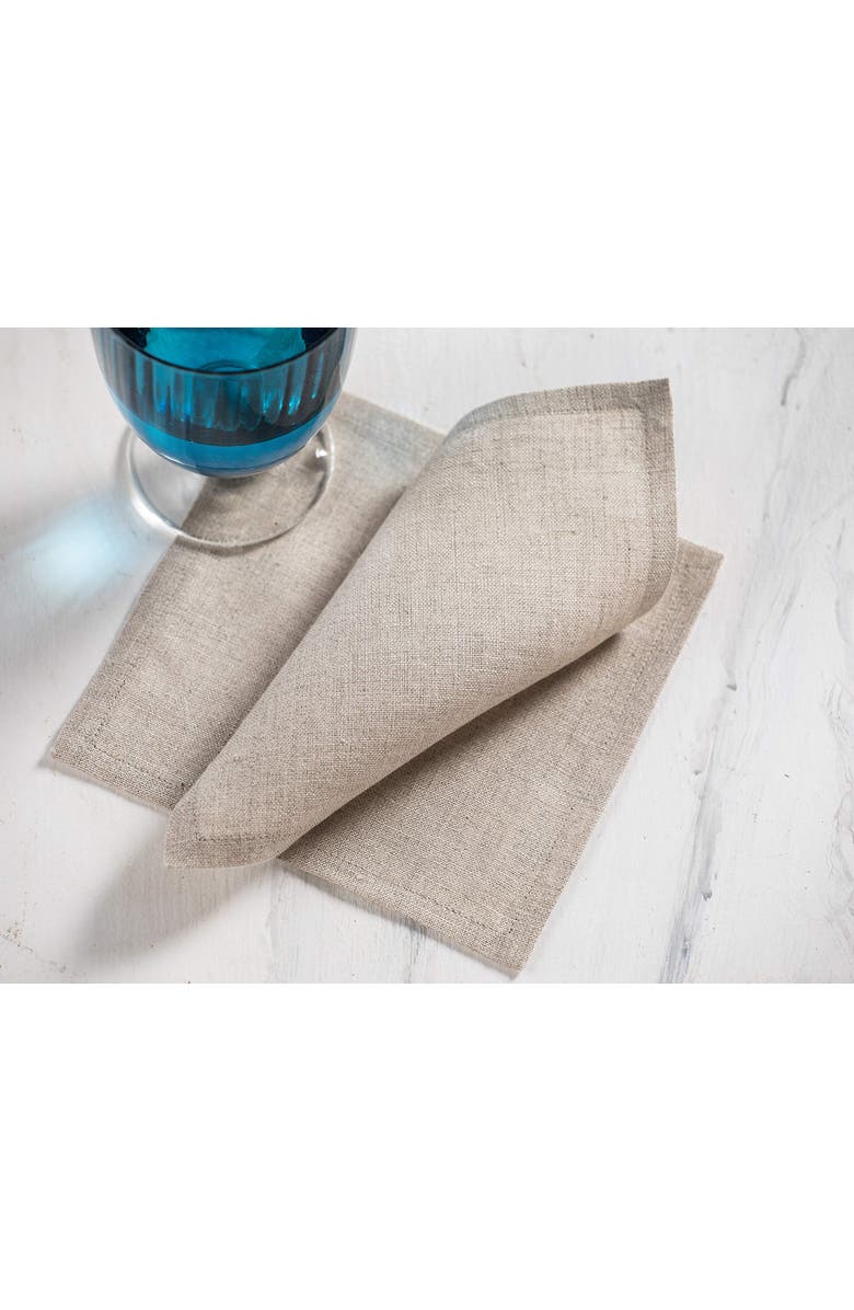 Solino Home Linen Cocktail Napkins - Fete, Alternate, color, Natural
