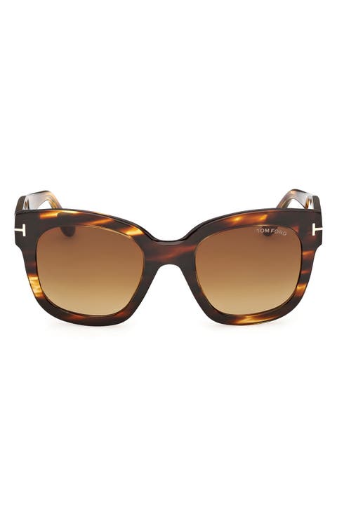 Beatrix 52mm Gradient Geometric Sunglasses