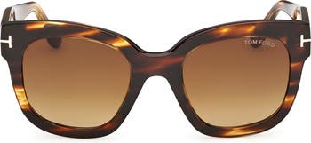 TOM FORD Beatrix 52mm Gradient Geometric Sunglasses | Nordstrom