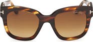 TOM FORD Beatrix 52mm Gradient Geometric Sunglasses