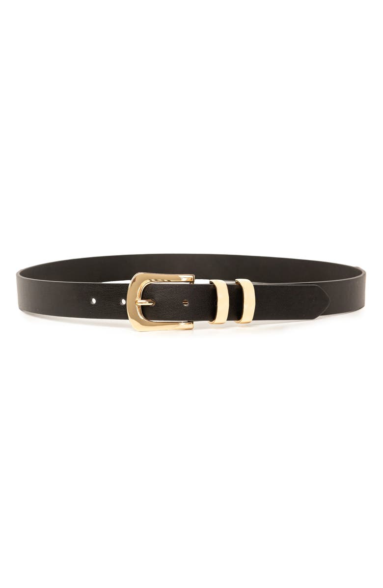 Linea Pelle Shaped Harness Belt, Main, color, Black