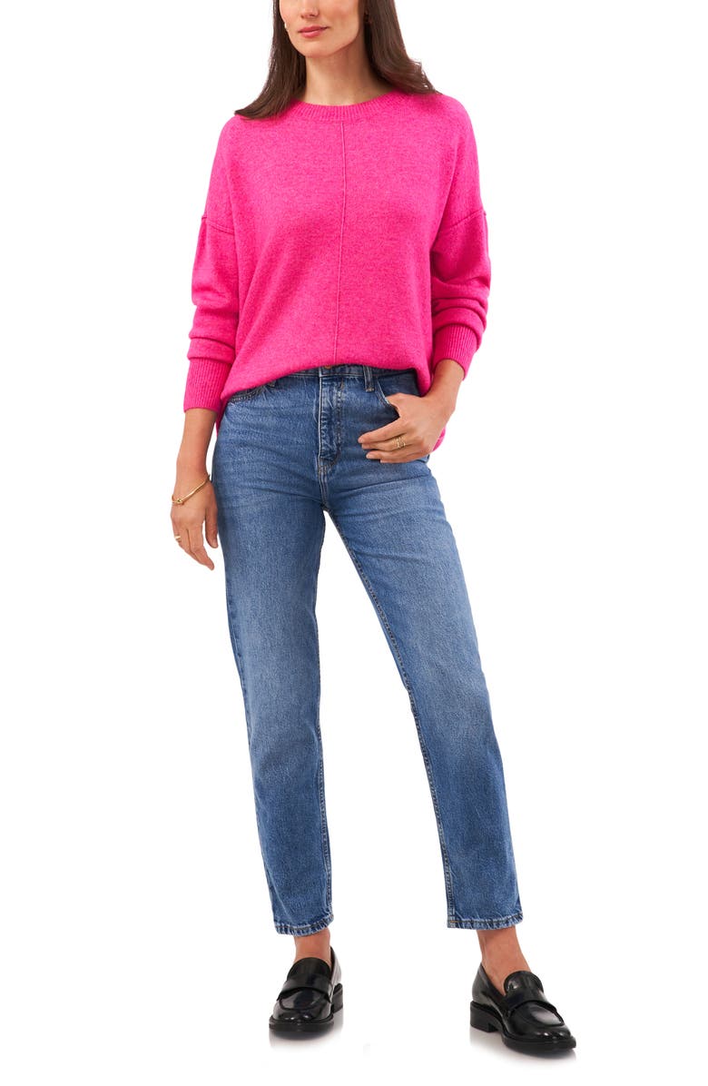 Vince Camuto Center Seam Crewneck Sweater, Alternate, color, Paradox