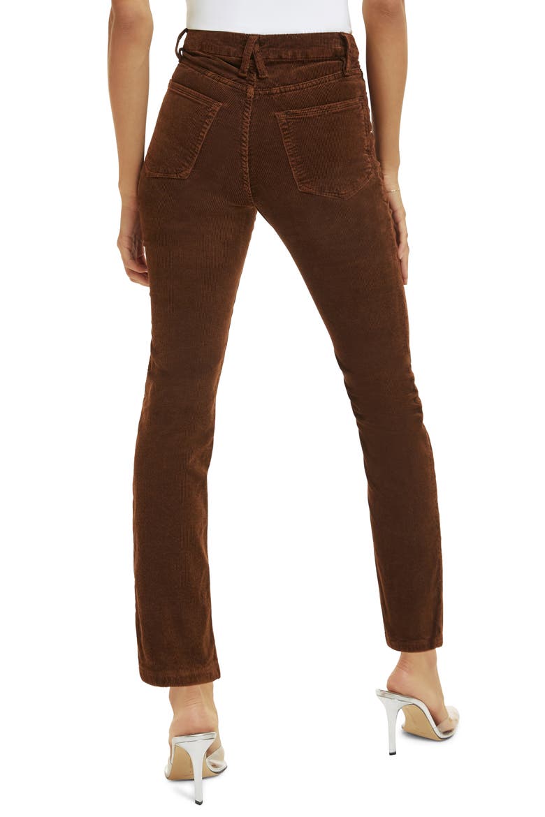 Good Classic High Waist Straight Leg Corduroy Jeans, Alternate, color, MOCHA001