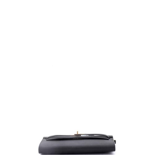 Pre-owned Hermes Hermes Kelly To Go Wallet Epsom In Black