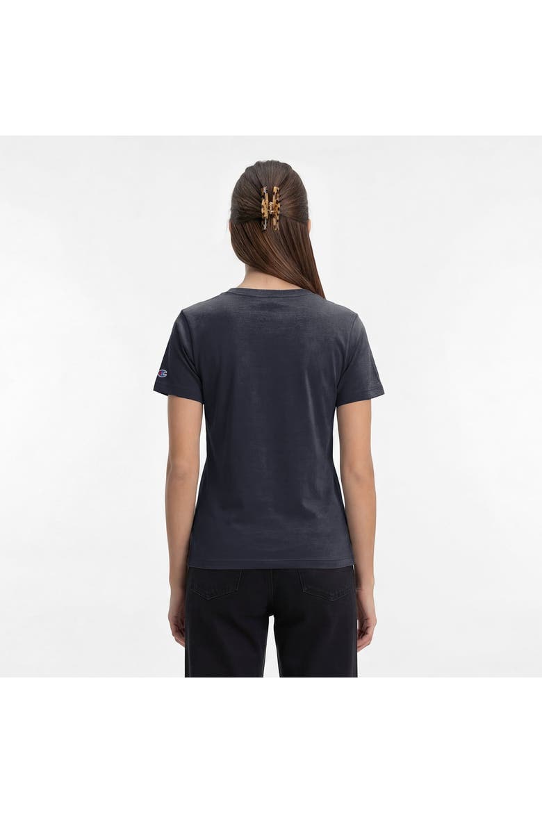 Women's Champion Navy New York Yankees Core V-Neck T-Shirt, Alternate, color, Navy