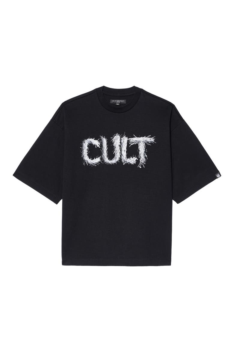 Cult Graphic Oversized T-Shirt, Alternate, color, BLACK