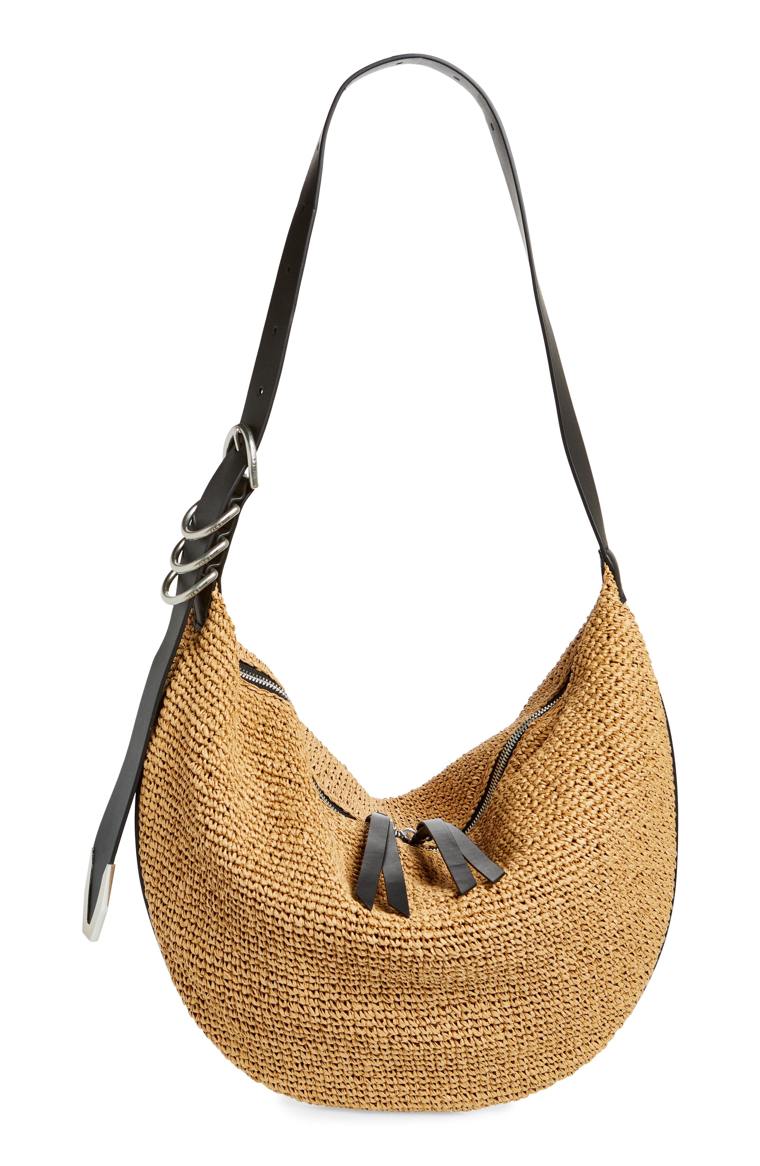 rag & bone Spire Straw Hobo Bag