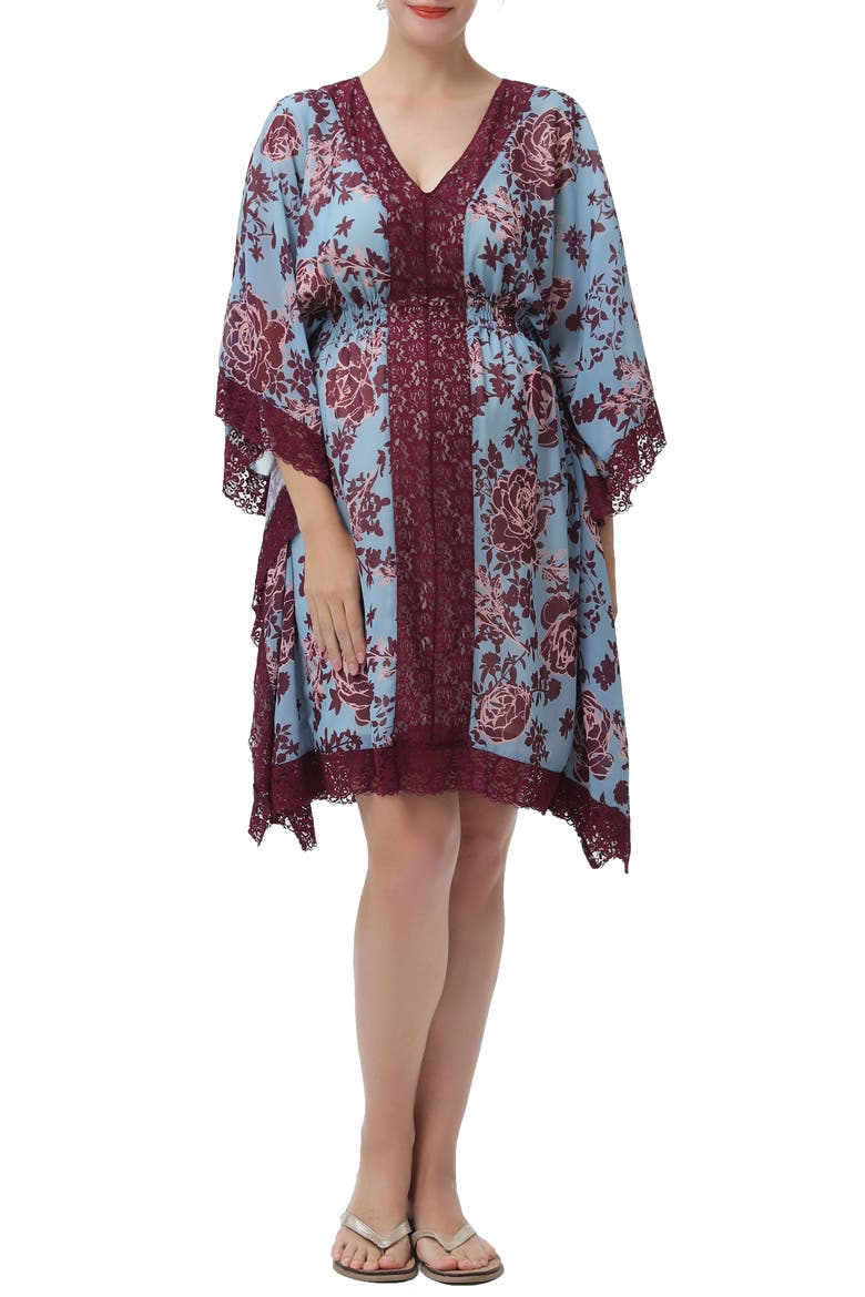 Ariana Boho Maternity Dress, Main, color, BLUE