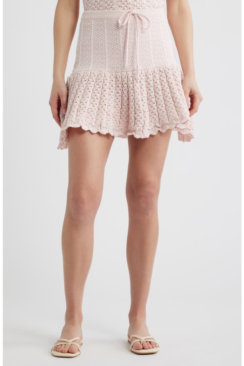 Capri Crochet Stitch Skirt, Main, color, PINK