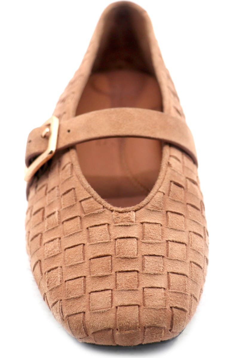 Gentle Souls Winifred Woven Mary Jane Flat, Alternate, color, Camel Suede