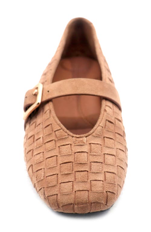 Gentle Souls Winifred Woven Mary Jane Flat In Brown