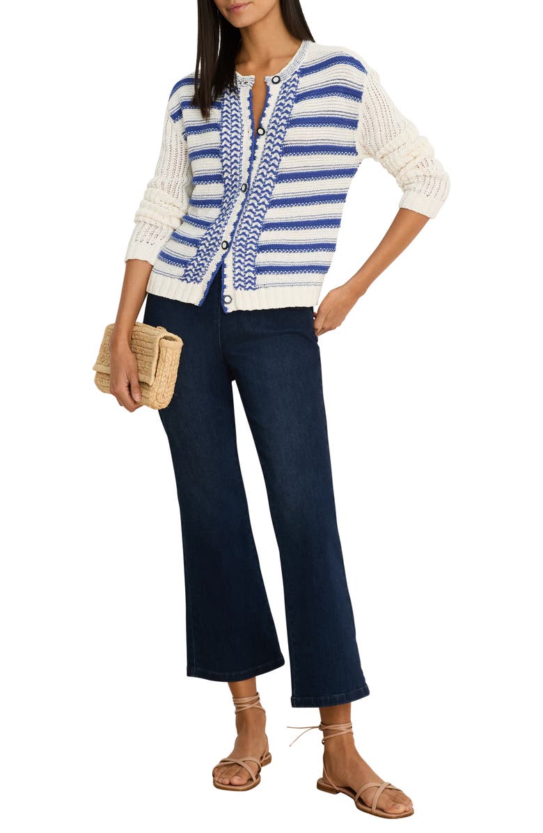 NIC+ZOE Painted Porcelain Cardigan, Alternate, color, Blue Multi