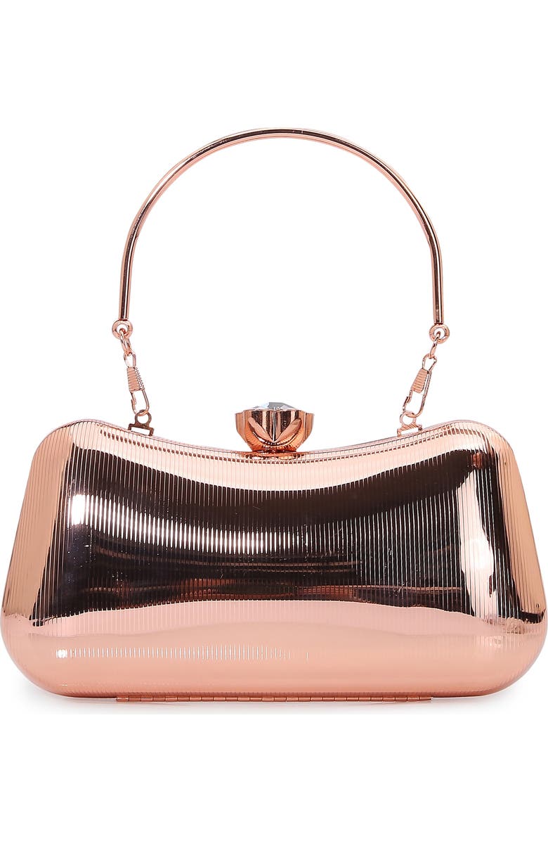BERNESS Ribbed Clutch, Main, color, Champagne