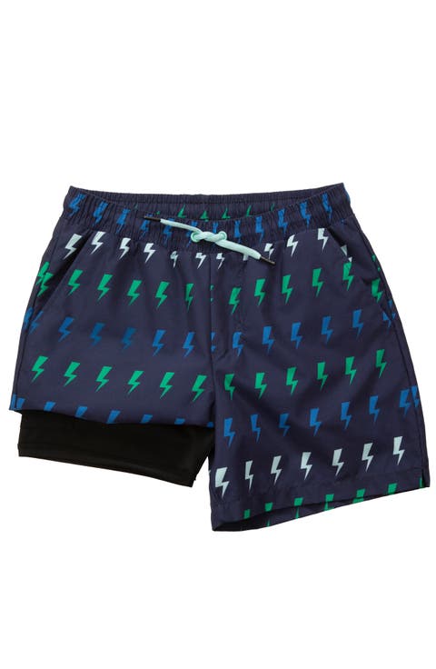 Kids' Print Swim Trunks with Compression Liner UPF 50+ (Little & Big Kid)