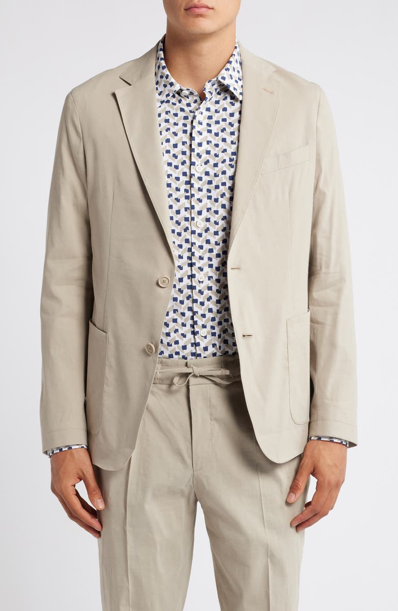 BOSS Hanry Stretch Linen Blend Sport Coat, Main, color,