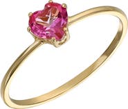 Bony Levy 14K Gold Pink Topaz Heart Ring