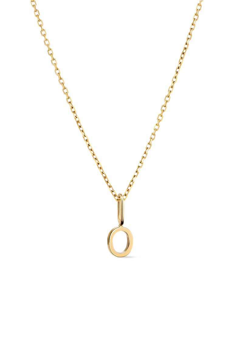Letter Necklace - Gold Letter Necklace, Main, color, O