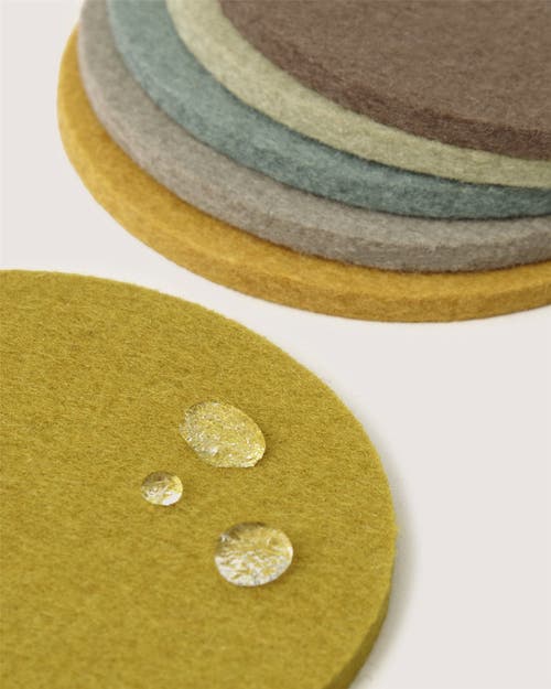 Graf & Lantz Graf Lantz Bierfilzl Merino Wool Round Coaster Multi 6 Pack In Multi