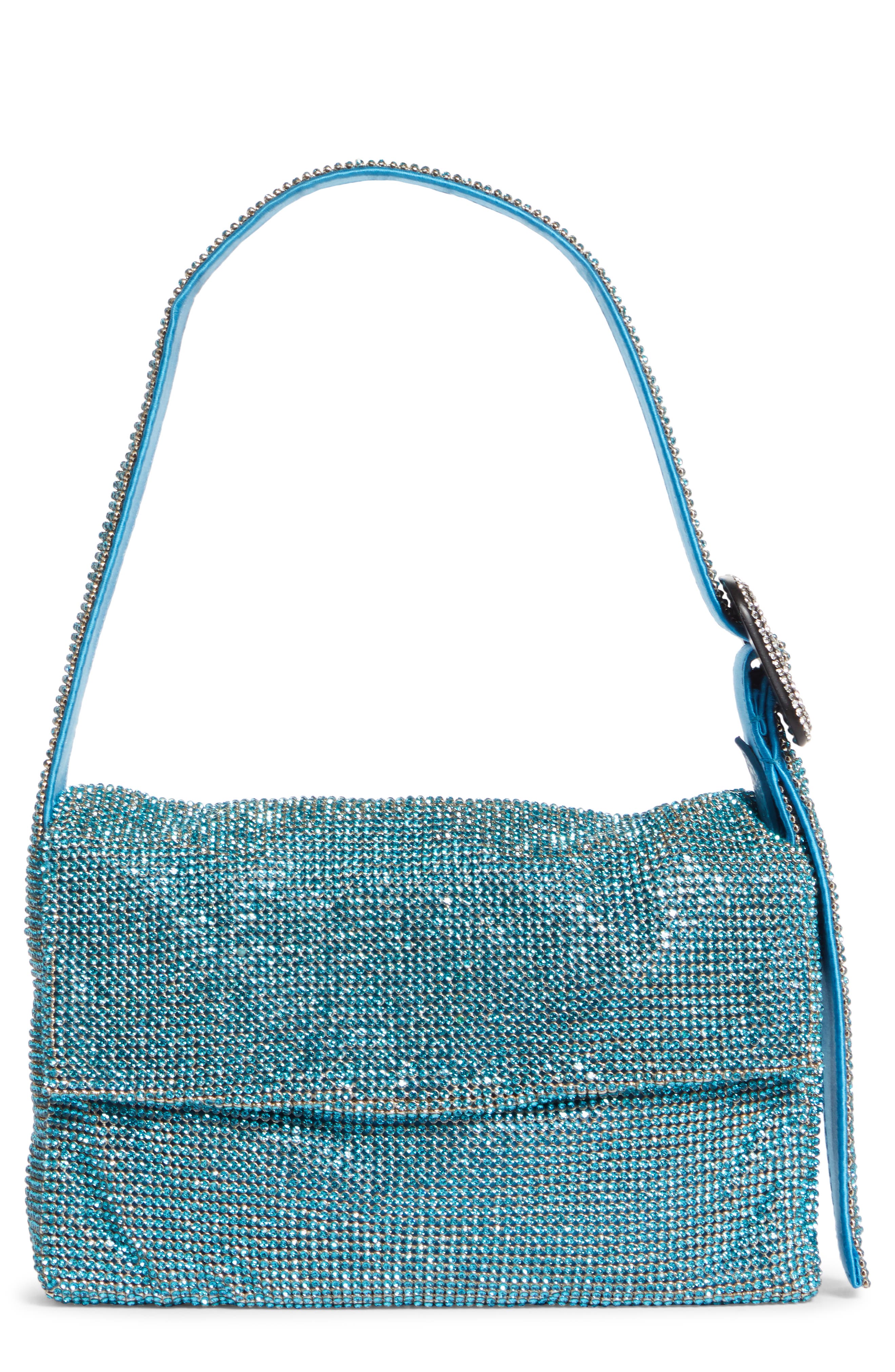 Benedetta Bruzziches Vitty Mignon Crystal Mesh Shoulder Bag, Main, color, 