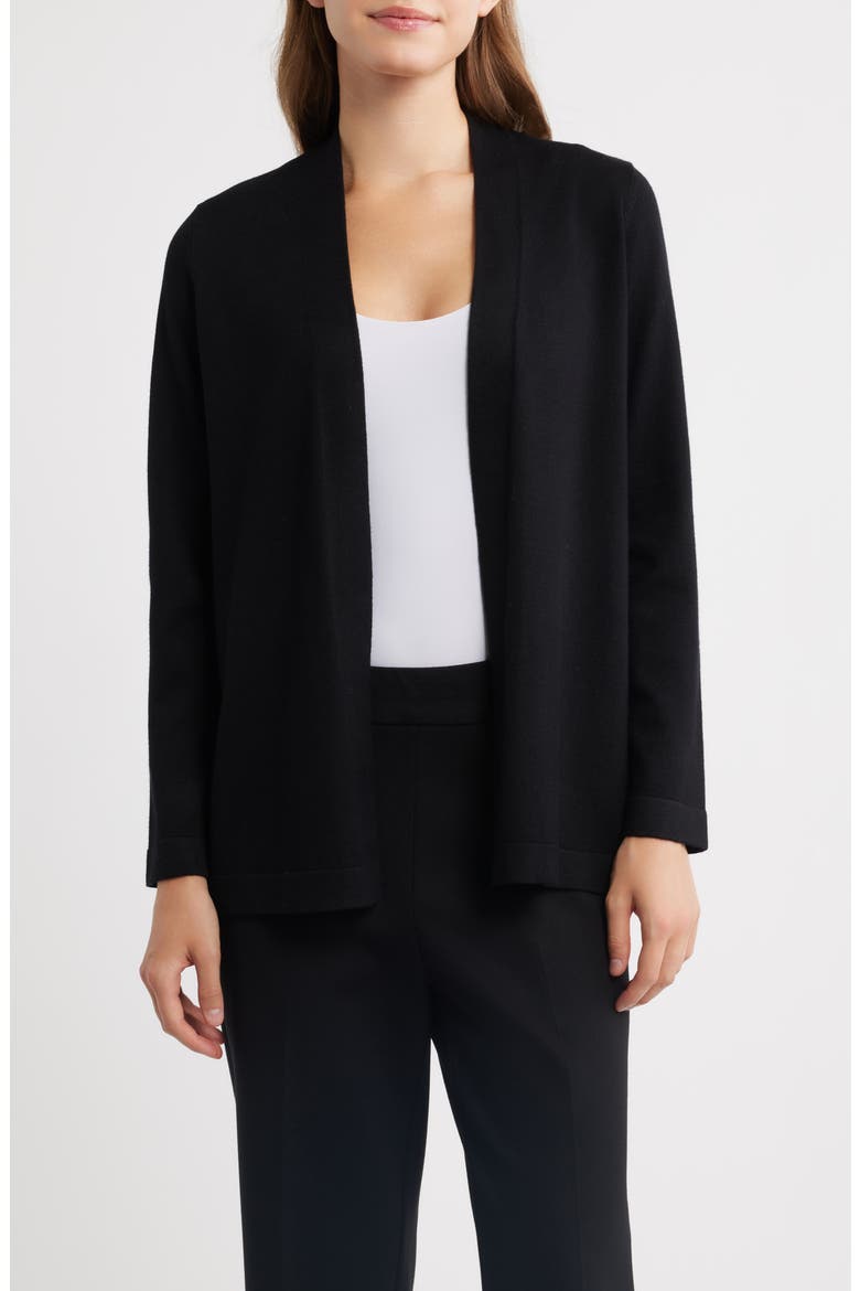 Chatham Open Front Cardigan, Main, color, BLACK