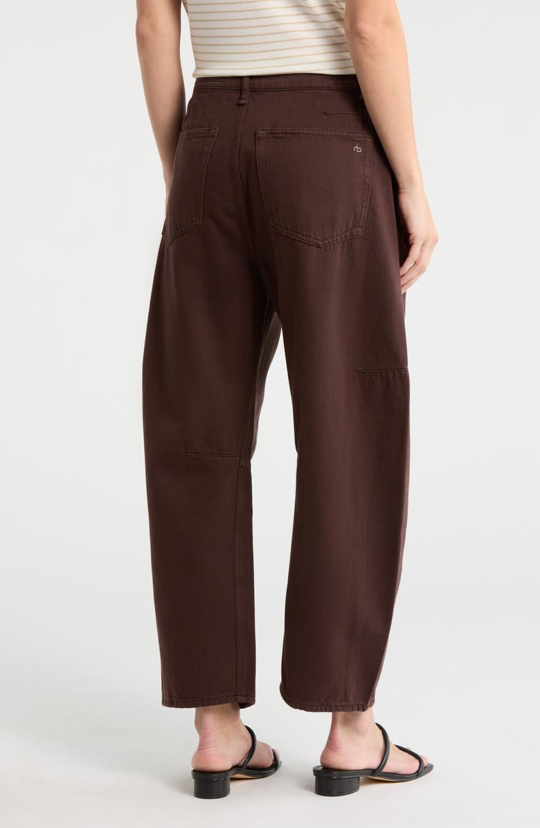 rag & bone Chase High Waist Barrel Leg Jeans, Alternate, color, Espresso