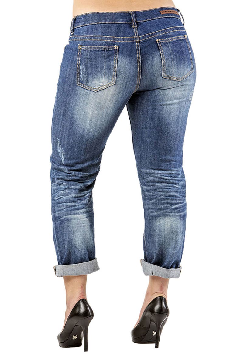 X-Boyfriend Cotton Jeans, Alternate, color, 1961 BARBED