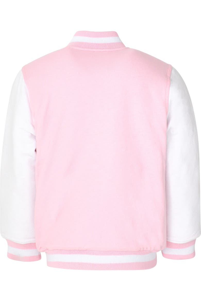 Varsity Bomber Jacket, Alternate, color, Hello Kitty Pink