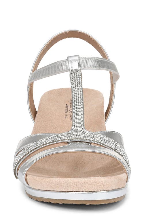 Lifestride Mimosa Slingback Platform Wedge Sandal In Silver