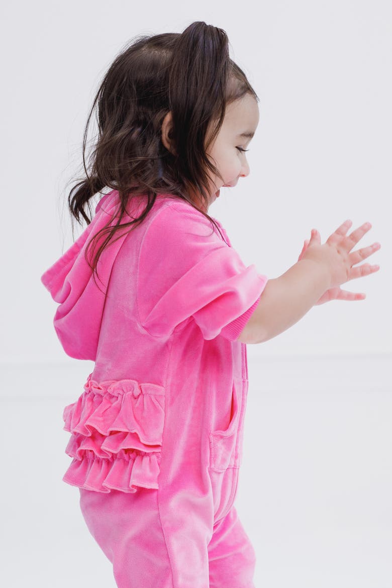 Velour Hoodie and Pants Set and Coverall, Alternate, color, Sweet Pink