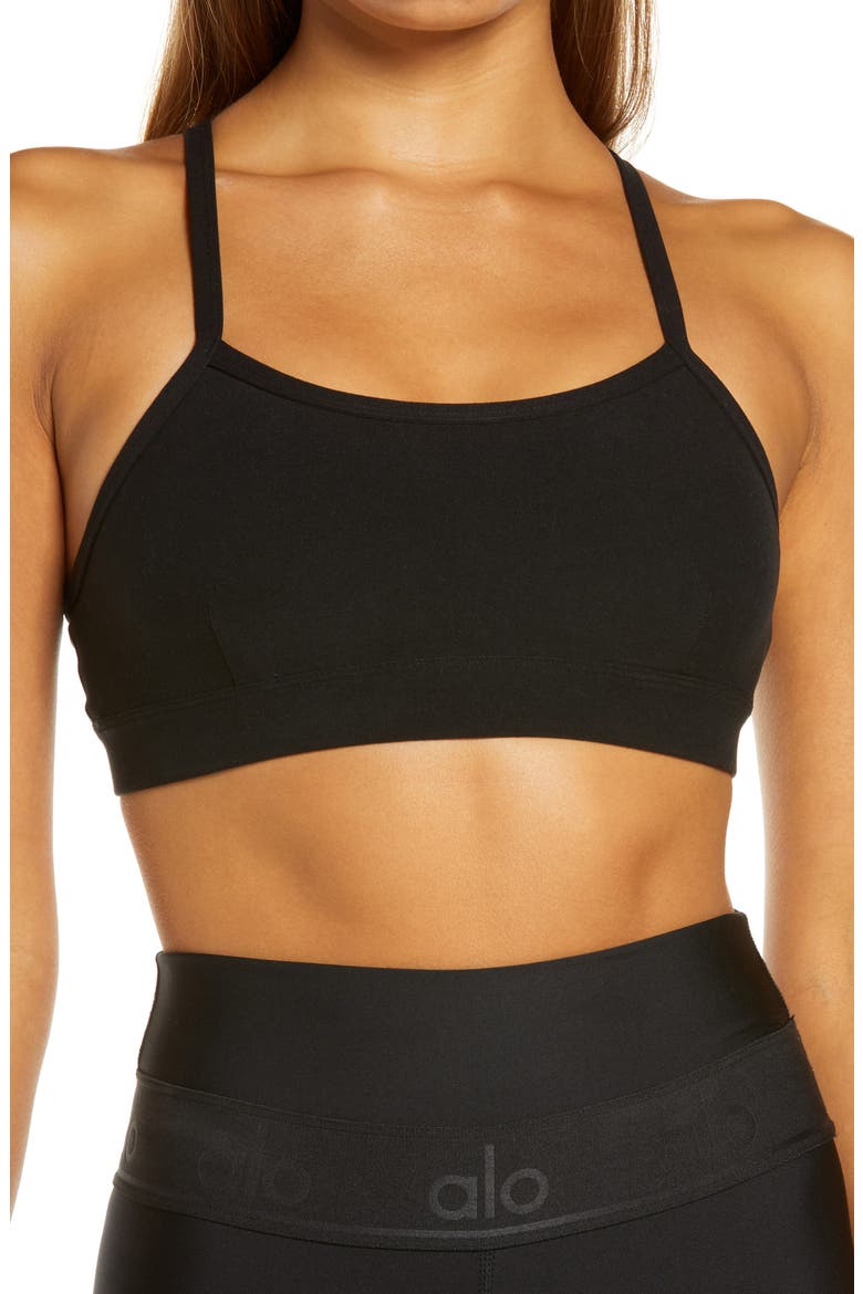 Gratitude Alosoft Sports Bra, Main, color, BLACK