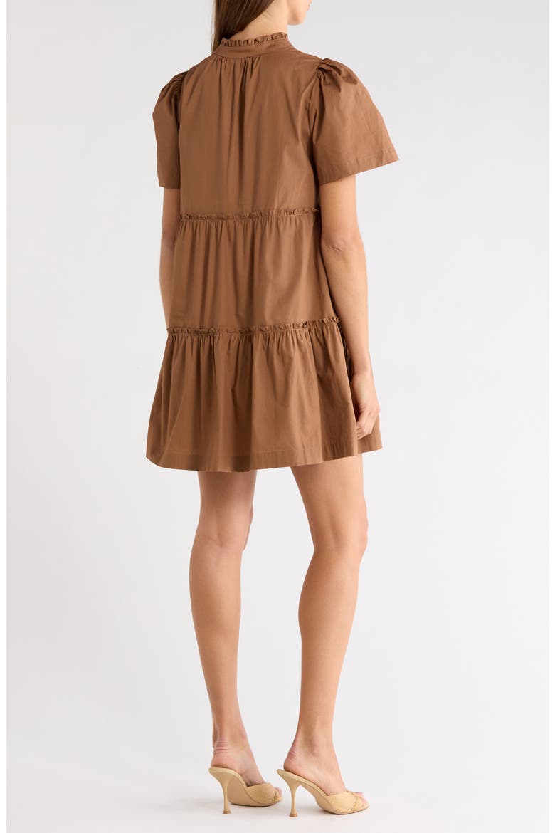Amelia Tiered Babydoll Dress, Alternate, color, BROWN