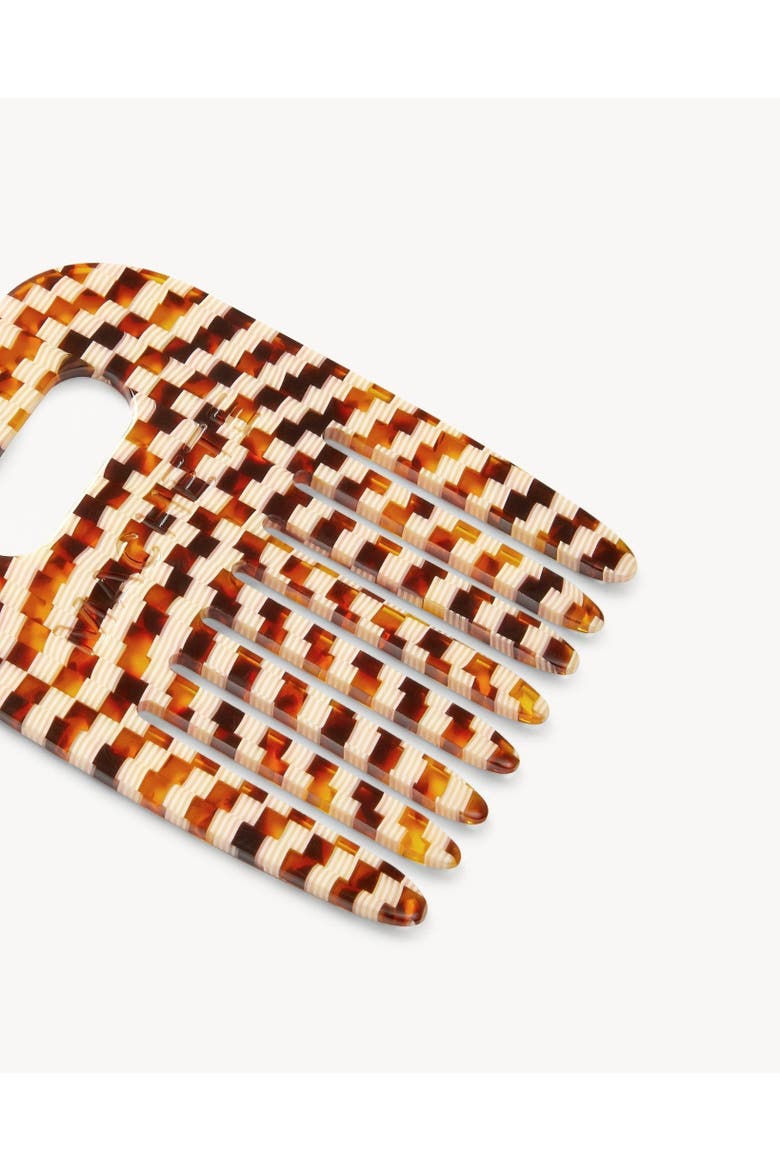 No. 4 Comb, Alternate, color, Tortoise Checker