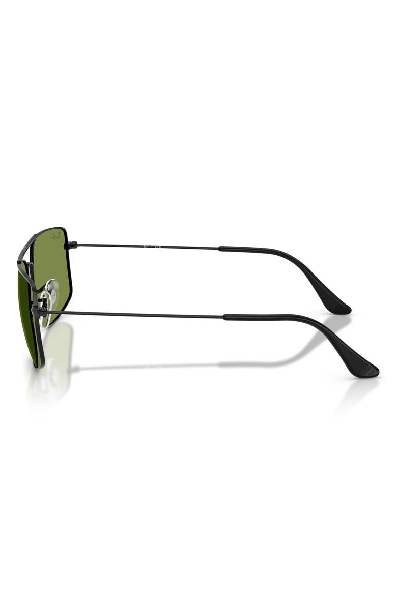 Ray-Ban Explorer 3 56mm Square Sunglasses, Alternate, color, Black / Green