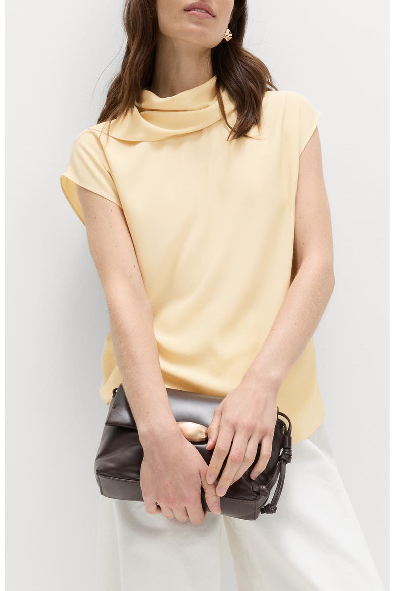 Scarf Detail Top, Main, color, YELLOW