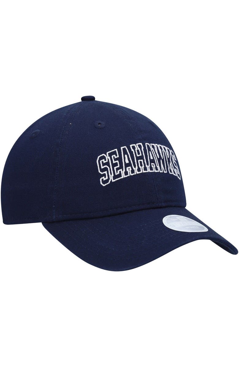 New Era Women's New Era Navy Seattle Seahawks Collegiate 9TWENTY Adjustable Hat, Alternate, color, Navy