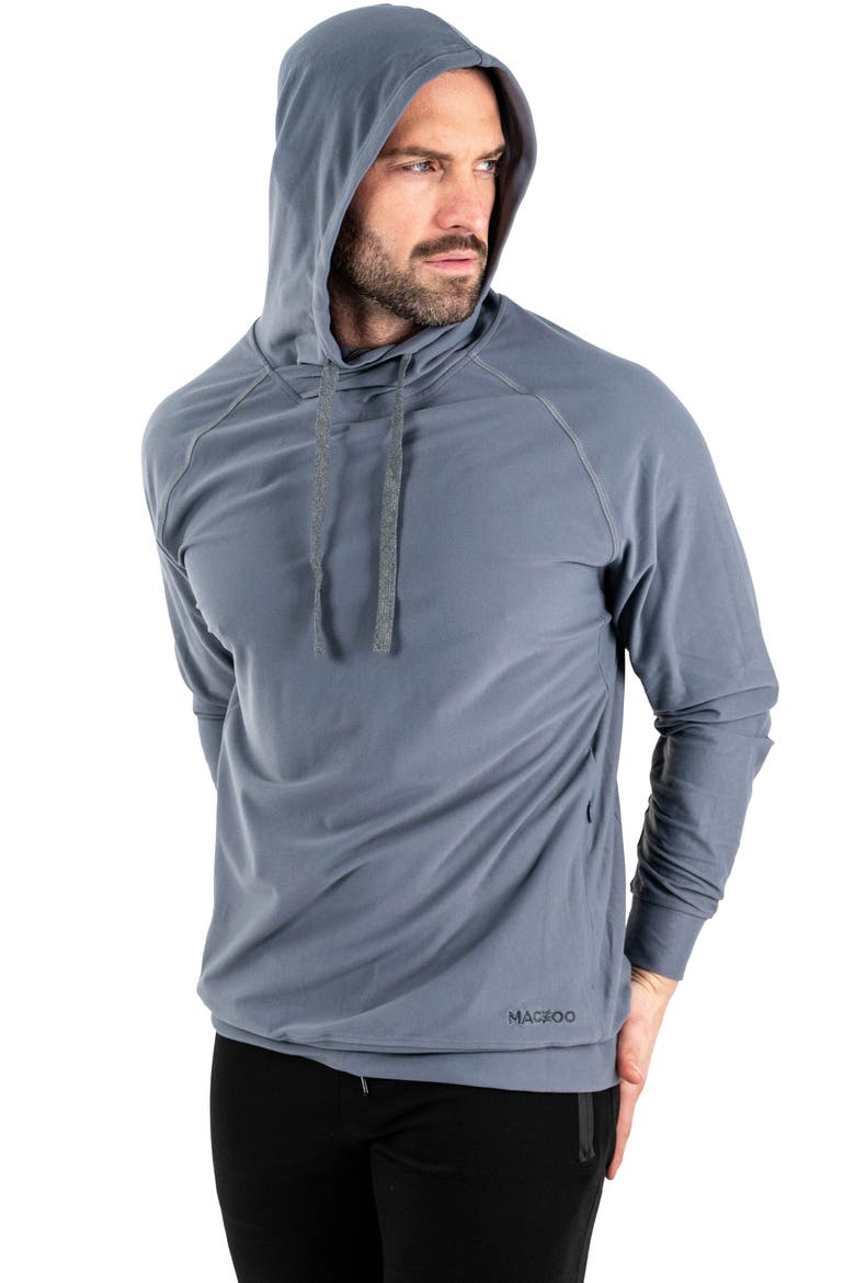 Solid Cotton Hoodie, Alternate, color, GREY