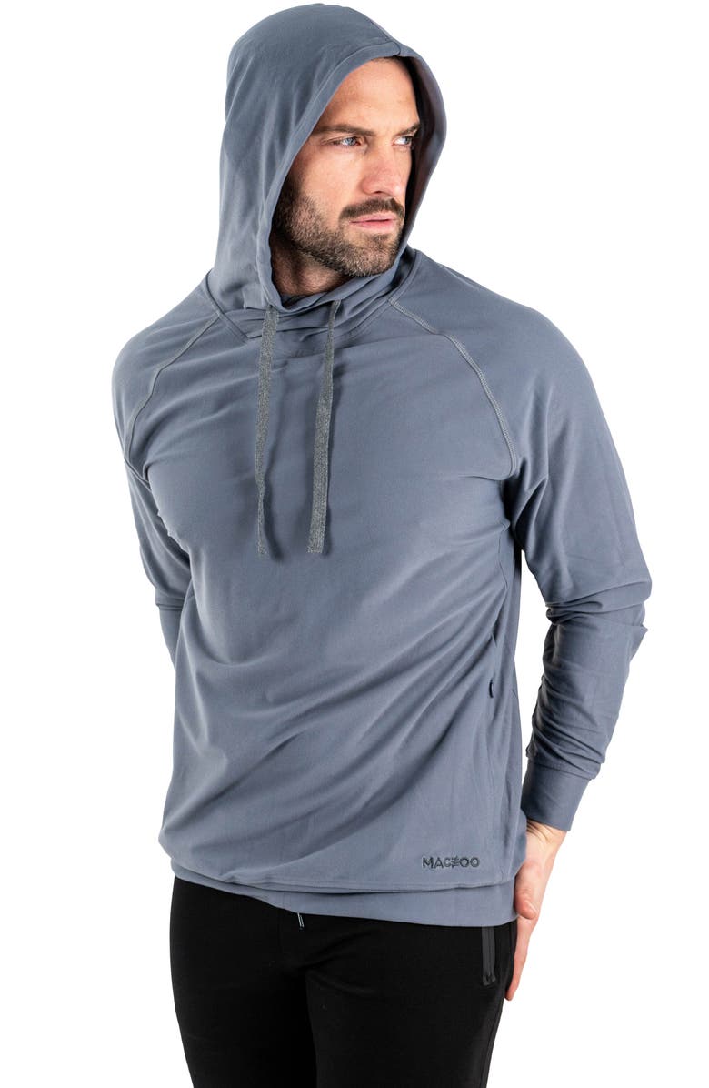 Maceoo Solid Cotton Hoodie, Alternate, color, Grey