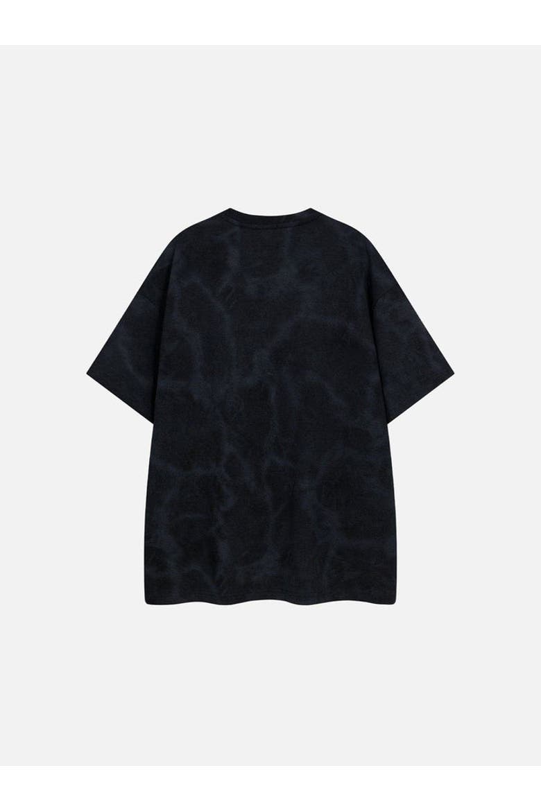 Washed Abstract Graphic Tee, Alternate, color, Black