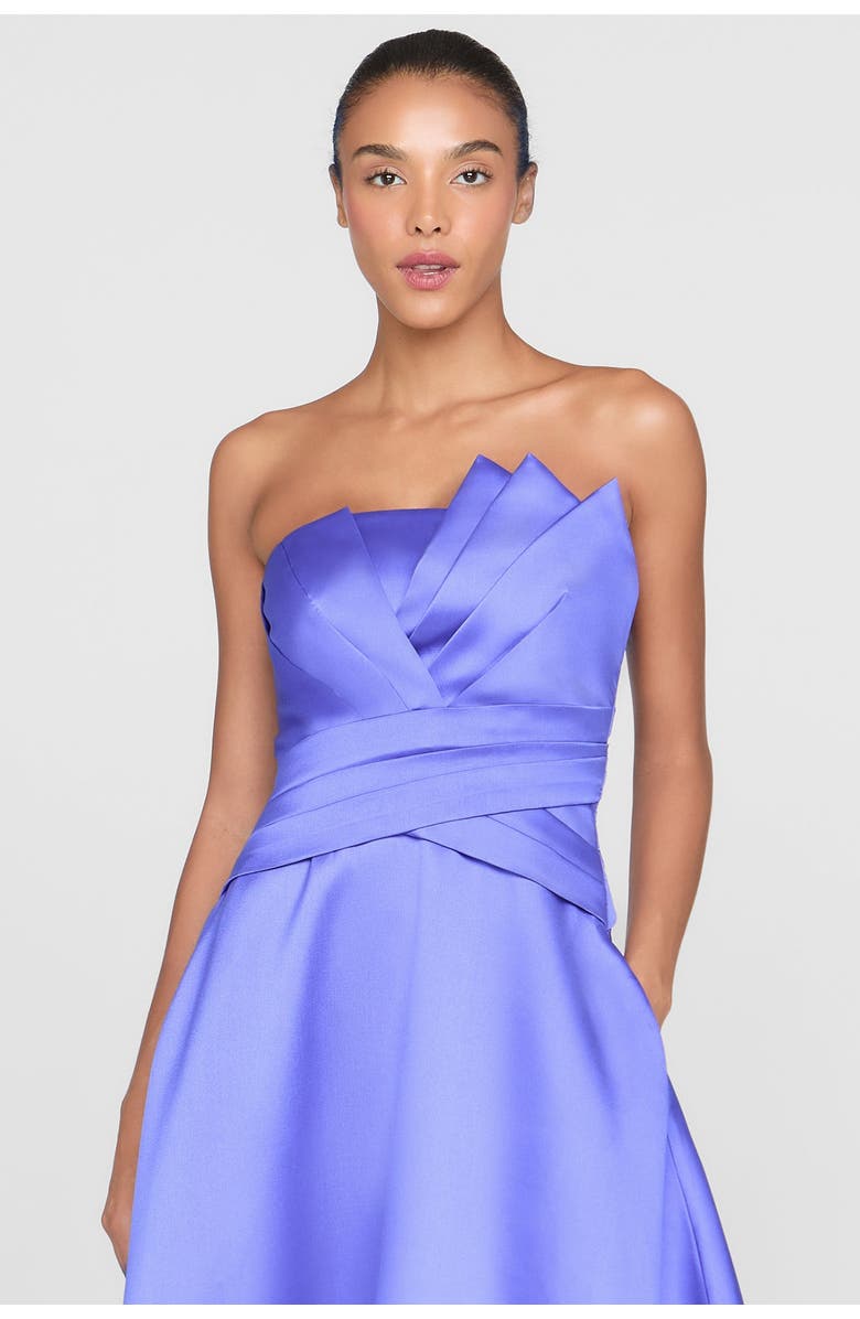 Theia Coco High Low Mikado Gown, Alternate, color, Iris Bloom