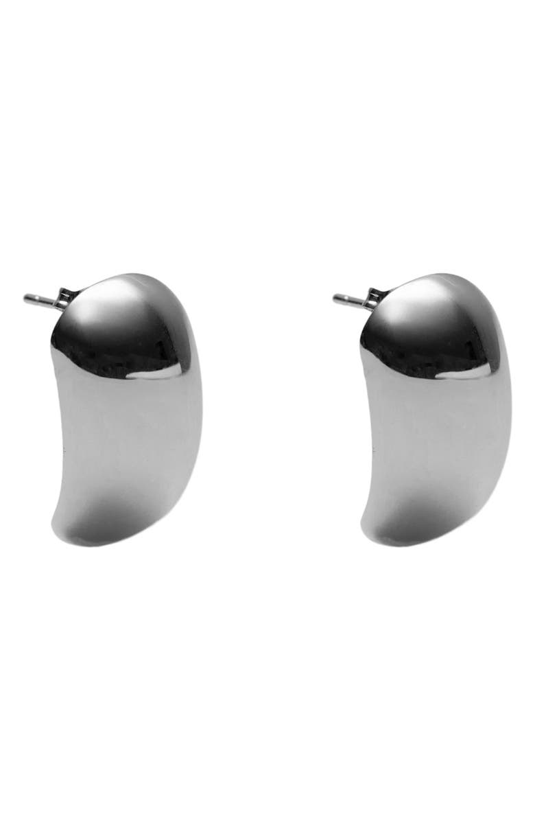 Argento Vivo Sterling Silver Chunky Rectangular Stud Earrings, Main, color, Silver