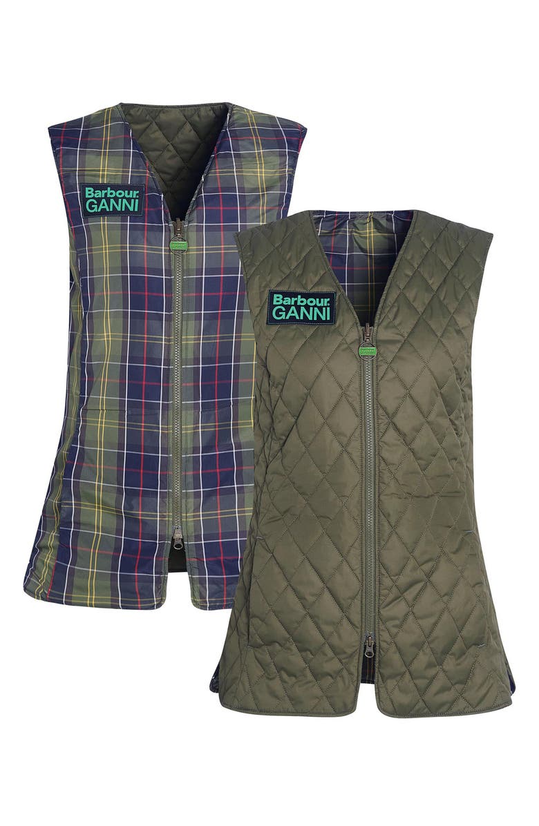 BARBOUR X GANNI Betty Reversible Quilted Vest, Alternate, color, 