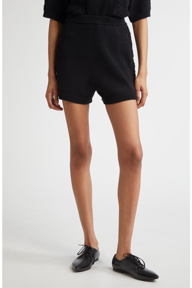 Andel Sweater Shorts, Main, color, BLACK