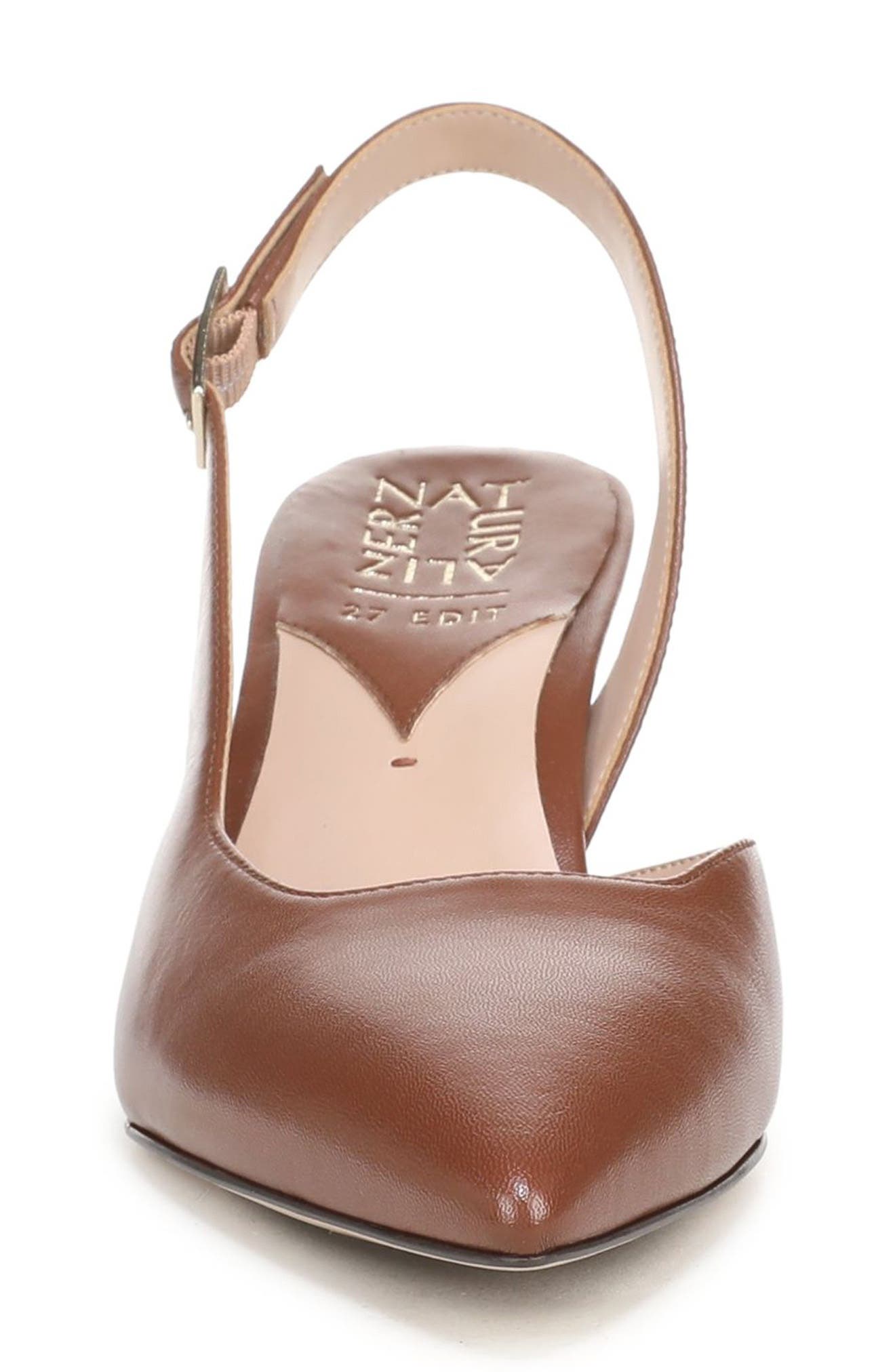Felicia Slingback Pointed Toe Pump, Alternate, color, CARAMEL