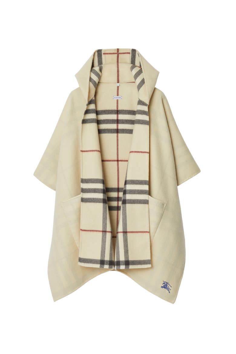 Cashmere Hooded Cape, Main, color, Stone beige